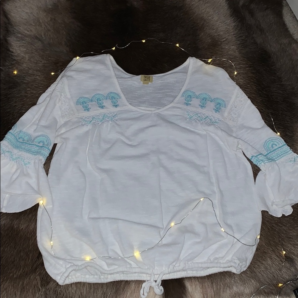 Boho embroidered top